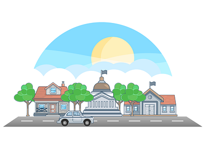 My Tusk Town illustrator scott tusk vector