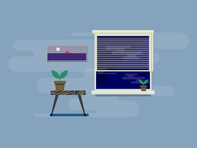 Window Scene background illustration plant scene window window scene