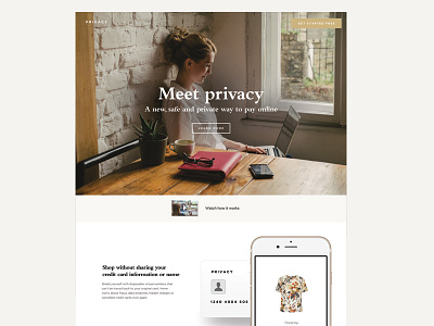 Privacy concept credit card startup startups typography web