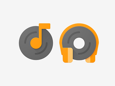 Music Icons concepts iconography material design practice product icons