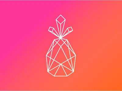 Pineapple geometric line logo pineapple