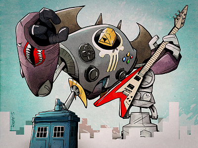 Collectibot character character design comics cover illustration music pop culture robot sci fi videogames