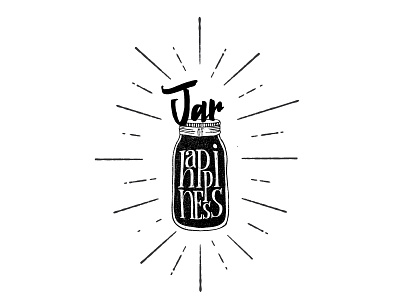Jar of Happiness handbrush handlettering handtype happiness jar lettering micron typography