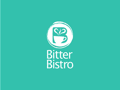 Bitter Bistro bistro branding flat logo