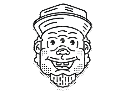 3rd Eye Guy hat illustration lines third eye three eyes