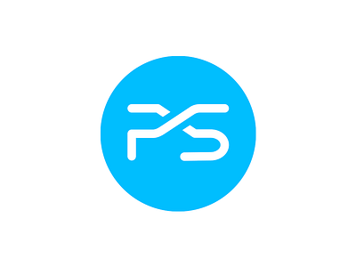 Personal logo mark blue logo mark ps white