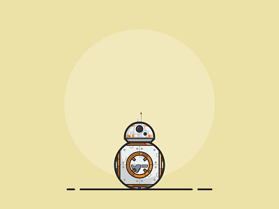 Bb-8 bb 8 illustration line art star wars