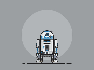 R2d2 illustration line art r2d2 star wars