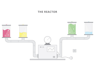 The Reactor gadget illustration iot robot robotic tech vector