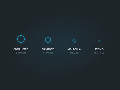 Elements concept concept element geometric neon