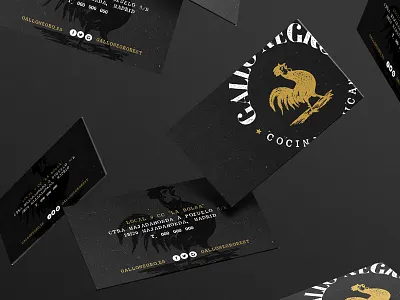 Gallo Negro · Business Card black business card foodporn gallo gold mexican
