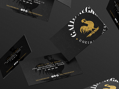 Gallo Negro · Business Card black business card foodporn gallo gold mexican