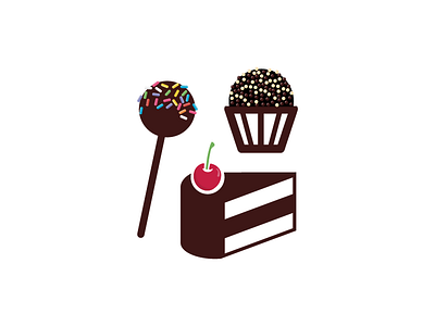 Candy Icons branding cake cake pop dessert icon sprinkles truffle