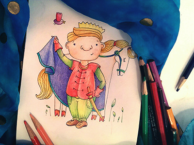 Prince and White Horse art character coloredpencils colors drawing graphics illustration mariashishcova prince sketch sketchbook sketching
