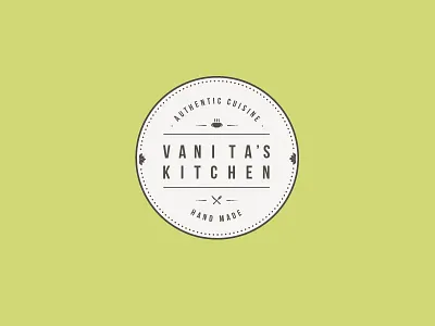 Vanita's Kitchen authentic branding cooking cuisine curry food hand made india kitchen logo lotus vanita