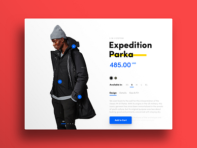 002 — Product Card apparel card daily ui daily100 ecommerce flat minimal modal product shop ui