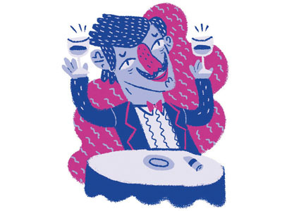 "Libra" Spot Illustration art astrology blue editorial horoscope icon illustration libra pink spot spotillustration