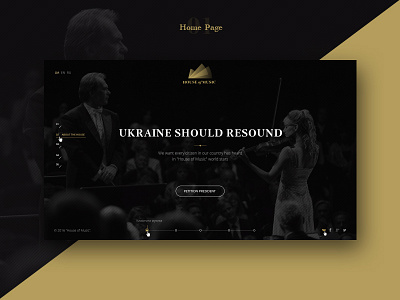 House of Music minimalizm ui ux web web site