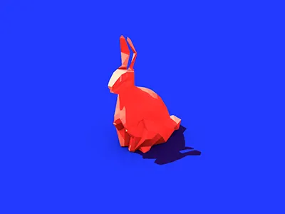 Hare 3d animal cinema 4d hare lièvre low poly polygon