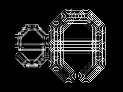 S/A grid letterforms modular type design typography wip