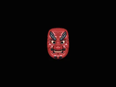 Tengu emoji icon japan mask pixel pixelart red tengu