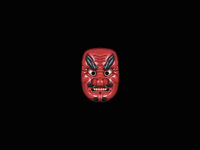 Tengu emoji icon japan mask pixel pixelart red tengu