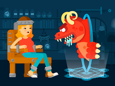 Exitoria illustration monster vector
