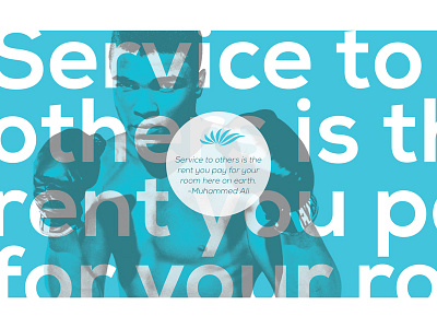 Service to Others - Muhammed Ali blue design graphic graphic design graphics quote type typography vector