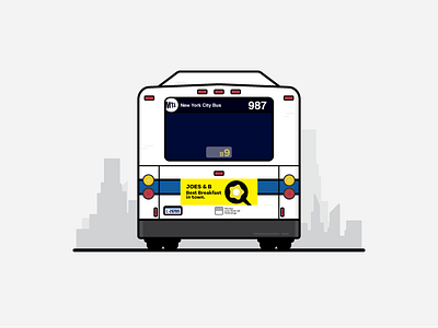 NYC City Bus bus city city bus illustration new york nyc vector