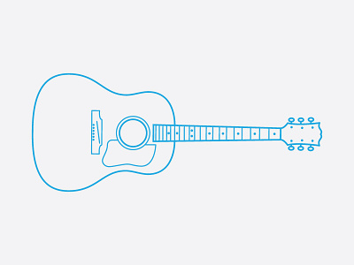 Guitar acoustic guitar icon illustration instrument lineart music