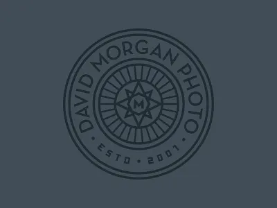 DMP badge branding compass identity logo mark seal