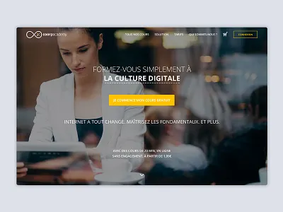 Coorpacademy academy landing learning page website