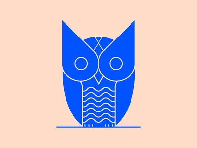 Another Owl Logo animal blue branding flat illustration logo monoline owl shit simple wise