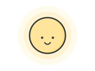 Good morning! daily happy icon sun