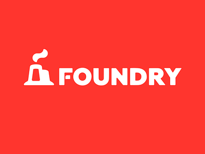 Foundry concept coworking create foundry idea logo share work