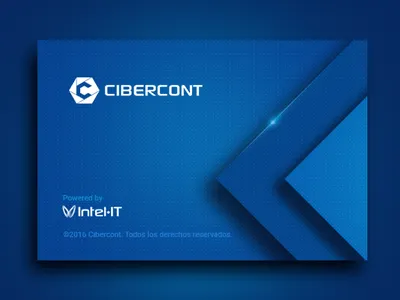 Splash Cibercont blue brand cibercont design huancayo ui