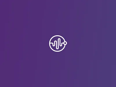 Pulse branding line logo pulse purple workhorse