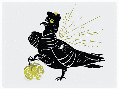 Pitgeon bird llustration pigeon pittsburgh popcorn texture vector