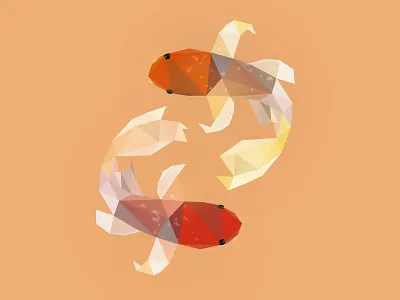 Koi. animal animals cute animals fish koi low poly low polygon pets photoshop vector vector art
