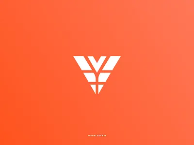 Visual Decree logo icon branding illustrator lettering logo logoicon orange
