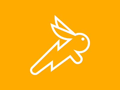 Rabbit Logo bunny fast jack rabbit lightning lightning bolt rabbit speed