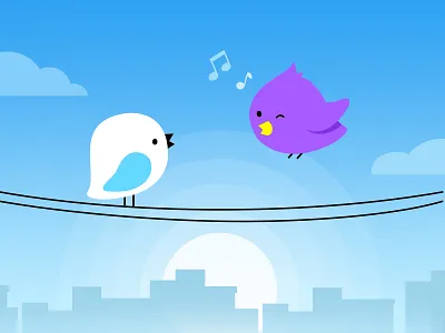 Teana under the sunshine bird city morning say sky sun talk