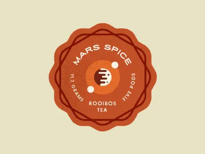 Mars Spice Sticker concept sticker stickermule teapackaing