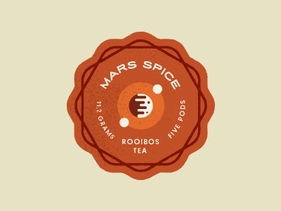 Mars Spice Sticker concept sticker stickermule teapackaing