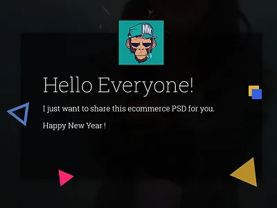 Happy New Year 2016 ecommerce free psd