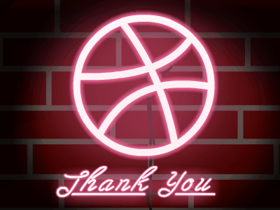 My First dribbble logo gif glow