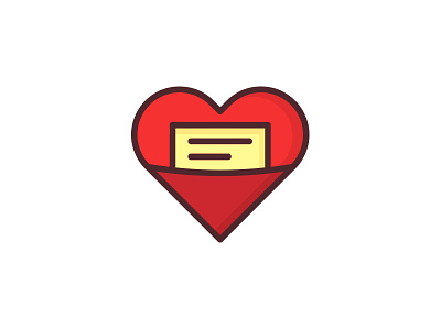 Love Letter colorful email heart icon letter love letter