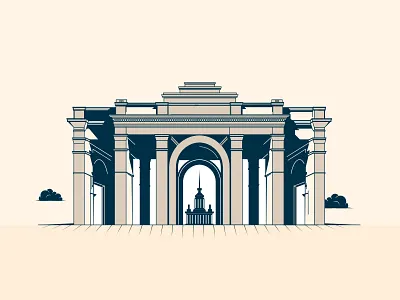 Architecture architecture building city clouds icon illustration line sketch vector