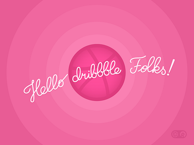 Hello Dribbble Folks! debut dribbble first shot font handmade illustration lettering typography