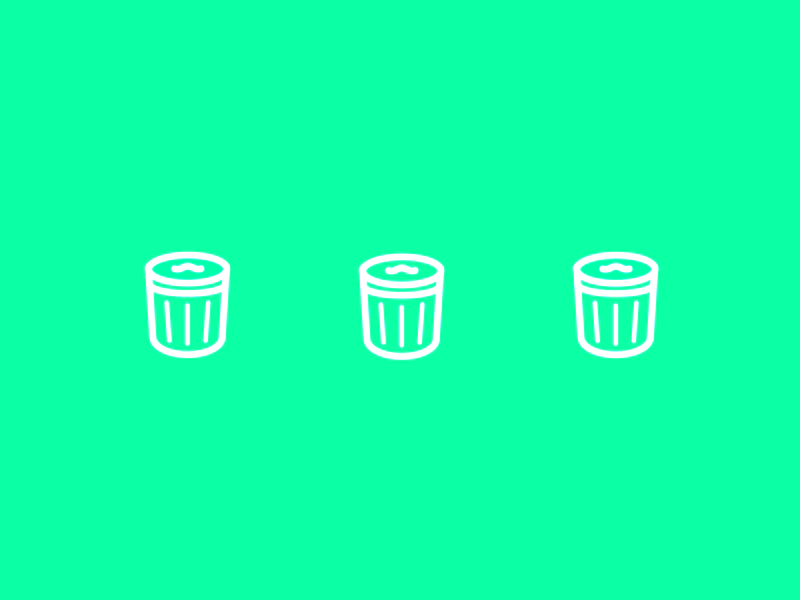 Bin Hover Icon ae bin flip hover icon illustrator trash ui vector